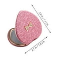 thumbnail image 2 of COMPUKAS Heart Compact Mirror Pink Foldable Regular Reflection Girls Daily Use 1Pack, 2 of 8
