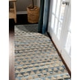 thumbnail image 5 of Unique Loom Chindi Jute Collection Area Rug (2' 2" x 6' 1" Runner Navy Blue/Natural), 5 of 6