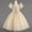 Beige, variant on Big Girls Sequin Sheer Dress Formal Princesse Fashionable Solid Color Beautiful Elegant Skirt Outfit for Kids 2-14 Years(White,7 Years)