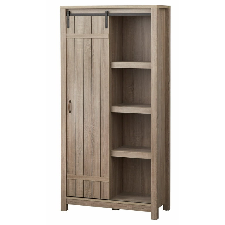 Sliding barn door bookcase walmart discount