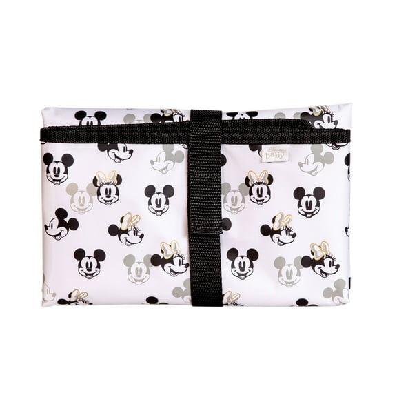 Disney Baby by J.L. Childress Full Body Portable Changing Pad, Extra-Large, Waterproof, Mickey Minnie Ivory
