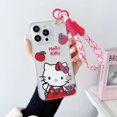 thumbnail image 3 of Funda de Hello Kitty con soporte para correa de muñeca para Motorola Moto, E13, E22, E40, 20, 30, E7Power Edge, 30, X30, 20 S, 40 Pro lite, 3 of 5