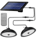 thumbnail image 2 of Lámpara solar con control remoto, iluminación alimentada por energía solar, luces de pared, luces de patio, luces LED para exteriores, luces de calle, luces de cabeza simples y dobles, 2 of 4
