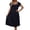 Black, variant on PMVFHDE Women's Summer Ice Silk Knee-Length Nightgown with Comfortable Lace Short Sleeve Home Wear Women Pajamas