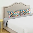 thumbnail image 3 of Yayeee Pillowcase Queen Size Set of 2 Satin Wrinkle Resistant Pillow Case, Colorful Clover Pattern, 3 of 7