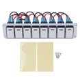 thumbnail image 2 of Panel de interruptores basculantes, 8 bandas, 3 pines, LED, luz azul única, indicador de palanca, panel de interruptores de encendido y apagado, 12-24V, 2 of 5