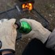 thumbnail image 5 of Picnic Al Aire Libre Camping Fuego Barbacoa Cuero Aislamiento Térmico Guantes Gruesos Guardurnaity OD009595-01, 5 of 5