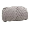 thumbnail image 4 of 1kg Velvet Chunky Yarn Arm Knitting Washable Crochet Soft DIY Tube Giant Yarn Weight Yarn for Macrame Projects Blanket Baskets Hats Pet Bed Light Gray, 4 of 8