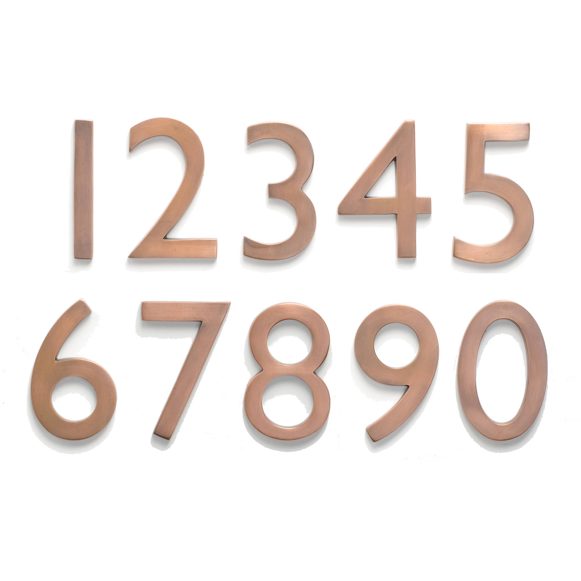 Architectural Mailboxes 3585AC-0 Solid Cast Brass 5 in. Antique Copper Floating House Number 0