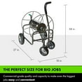 thumbnail image 2 of Yard Butler 4 Wheel Heavy Duty Steel Hose Truck Holds 400 Feet of Hose, 2 of 12