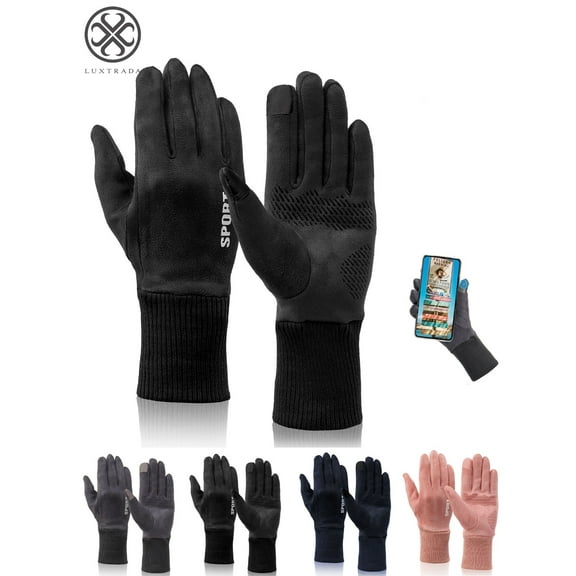 Luxtrada 1 Pairs Unisex Insulated Touch Screen Gloves Warm Texting Gloves Winter Thermal Insulation Men Women Warm