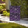 thumbnail image 4 of Wukai Snowflake Gradient Purple Garden Flags Double Sided Welcome Garden Yard House Flags Outside Outdoor House (Only Flag), 4 of 8