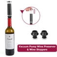 thumbnail image 3 of Puricon Electric Wine Opener Set, Automatic Electric Wine Bottle Opener Corkscrew, Foil Cutter, Wine Aerator Pourer, Wine Saver Vacuum Pump with 2 Wine Bottle Stoppers,Wine Lover Gift -Black, 3 of 8