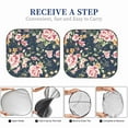 thumbnail image 3 of Yiaed Vintage Floral Print Car Front Windshield Sun Shade,Foldable Anti-UV Car Sunshade for Front Window for Most Vehicles-Small, 3 of 5