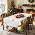 thumbnail image 2 of Nanqianyi Christmas Bow Rectangle Tablecloth,Waterproof Stain Resistant Table Cover For Dining Room Kitchen Party,60x84 Inch, 2 of 5