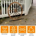 thumbnail image 6 of IVV 2Pcs Wooden Wheel,Old Western Style Garden Art Wall Decor Wooden Wagon Wheel Brown (30-Inch), 6 of 9