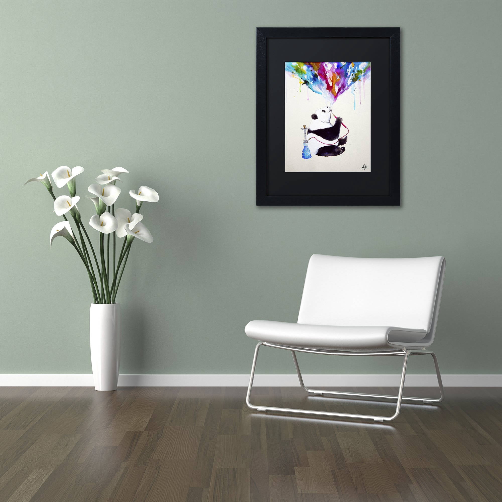 Trademark Fine Art 'Chai' Canvas Art by Marc Allante, Black Matte, Black Frame