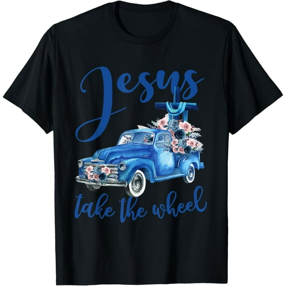 Simple Fit Christ Take The Wheel Trucker Christian Religious T-Shirt