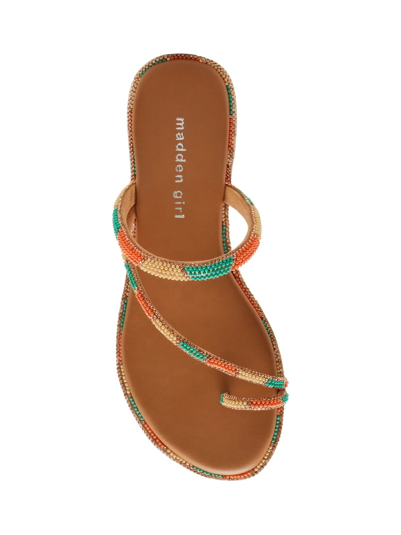 Madden Girl♪スタイリッシュ★7色RACEYYYサンダル Madden Girl Women's Spotlight-R Toe Loop Slip On Bling