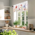 thumbnail image 3 of Pastoral Flowers Valances for Windows, 54 x 18in, Colorful Floral Leaves Plants Watercolor Rod Pocket Kitchen Valance Curtain Light Filtering Window Treatments for Living Room Bedroom, 1 Panel, 3 of 7
