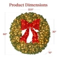 thumbnail image 7 of Best Choice Products 60in Artificial Pre-Lit Fir Christmas Wreath Decor w/ Red Bow, 375 LED Lights, 930 Tips, Plug-In, 7 of 7