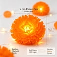 thumbnail image 3 of Lighted Marigold Garland,Artificial Marigold Flower LED String Lights,Flexible Faux Marigold Light Garlands,Día De Los Muertos Marigold Floral Light Strand,Perfect for Halloween,Party,Mantel Decor, 3 of 4