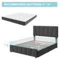 thumbnail image 5 of Full Size Bed Frame with Adjustable Headboard and 4 Storage Drawers, Upholstered Platform Bed Frame with Wooden Slats Support, No Box Spring Needed, 5 of 8