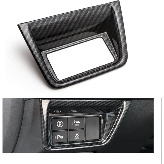 Xotic Tech Console Control Function Button Panel Frame Cover Trim, Carbon Fiber Pattern, Compatible with Honda Accord 10th Gen 2018-2022