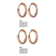 thumbnail image 4 of Jumpingount Pendientes de aro de plata para mujer Tecnología de galvanoplastia Durabilidad brillante Anillos de moda Accesorios de joyería oro oro rosa 2.5*8mm 2Conjunto, 4 of 6