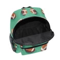 thumbnail image 6 of FORMRS School Backpack with Front Zippered Pocket 12" Student Travel Daypack, Green American Footballs, 6 of 6