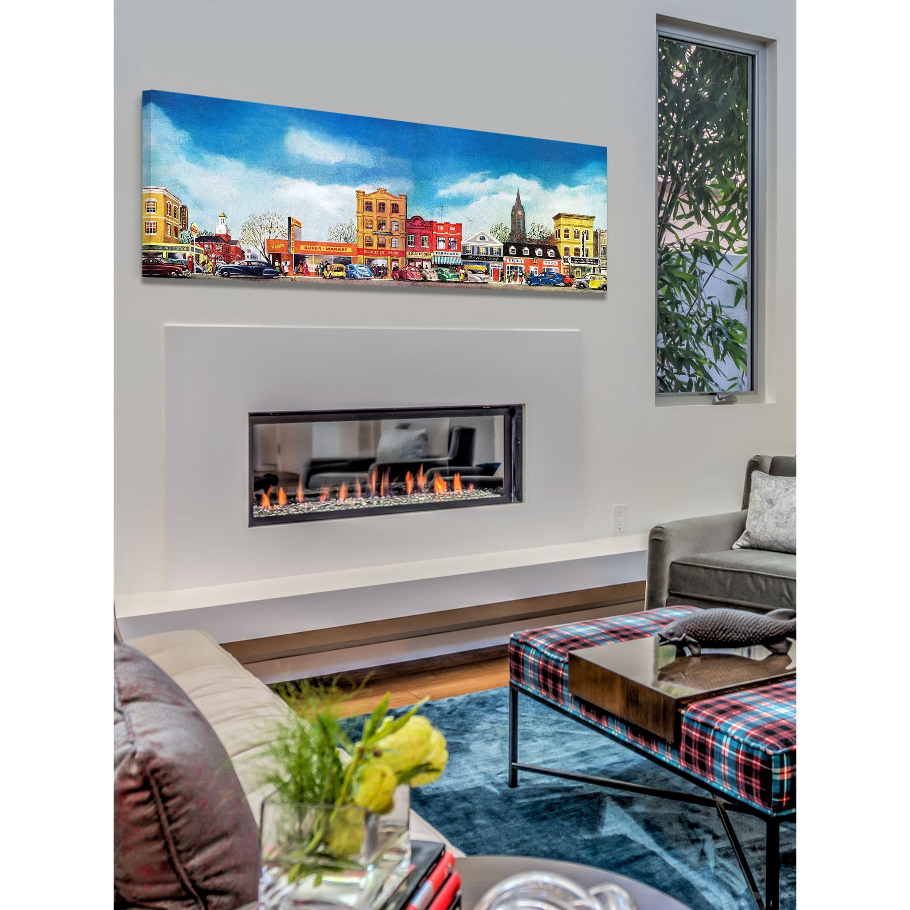 "City Life" Painting Print on Canvas
