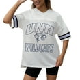 thumbnail image 2 of Women's Gameday Couture White New Hampshire Wildcats Iconic Oversized Fashion Jersey, 2 of 5