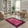 thumbnail image 2 of ODIKA Pink Leopard Print Spotted Bordered Glam Rosette Abstract Inspired Non-Slip Chair-Friendly for Home Office, Gaming Room, Under Desk, 2 of 7