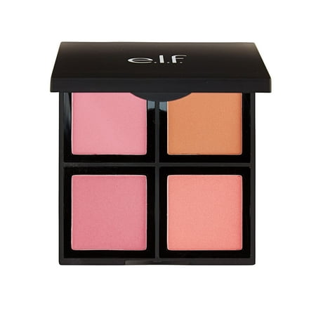 e.l.f. Powder Blush Quad Palette, Light (Best Natural Cream Blush)