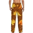 thumbnail image 3 of Sigee Dinosaurs and Leaves Print Men's Pajama Pants - Soft Lounge Sleep Bottoms with Elastic Waistband and Pockets-, 3 of 9