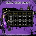 thumbnail image 5 of Halloween Girls Witch Costume, Toddler Witch Dress Light Up Set with Hat and Broom, Kids Costumes for Halloween Party for Ages 8-10, 5 of 6