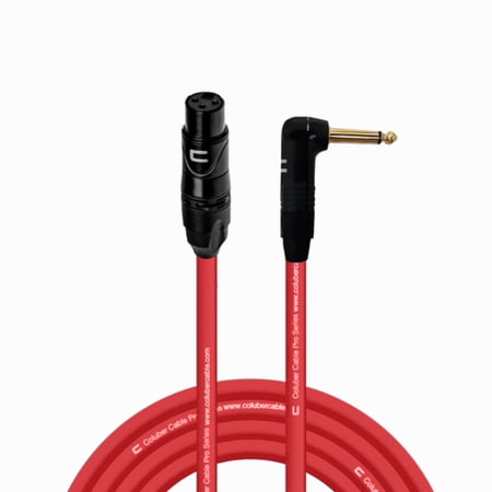Coluber Cable Unbalanced XLR Cable Female to Right Angle 1/4" TS Connector