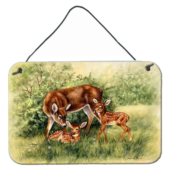 Carolines Treasures BDBA0116DS812 Deer by Daphne Baxter Wall or Door Hanging Prints  8x12 multicolor