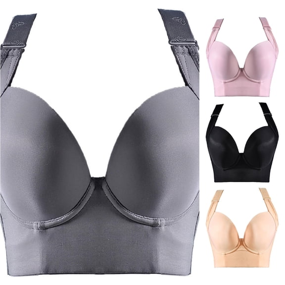 CHENHANN Women's Wireless Bra Lightweight Breathable Open Back Smooth Backing 110C