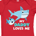 thumbnail image 4 of Inktastic My Daddy Loves Me with Cute Sharks Boys or Girls Baby Bodysuit, 4 of 5