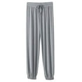 thumbnail image 2 of Uaswgudfs Women's Comfy Loose - Fit Drawstring Waist Pajama Pants Casual Lounge Home Wear Soft Breathable Sleepwear Gray XL, 2 of 5