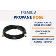 thumbnail image 3 of Flame King 120 inch Thermo Plastic Hose Assembly for LP and Natural Gas, 3/8 Inch ID, 3 of 8