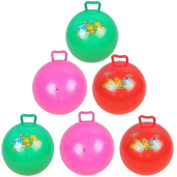 6Pcs Hopper Ball for Kids Jumping Hopping Therapy Ball Bouncy Ball with Handles for Sand Beach Toys