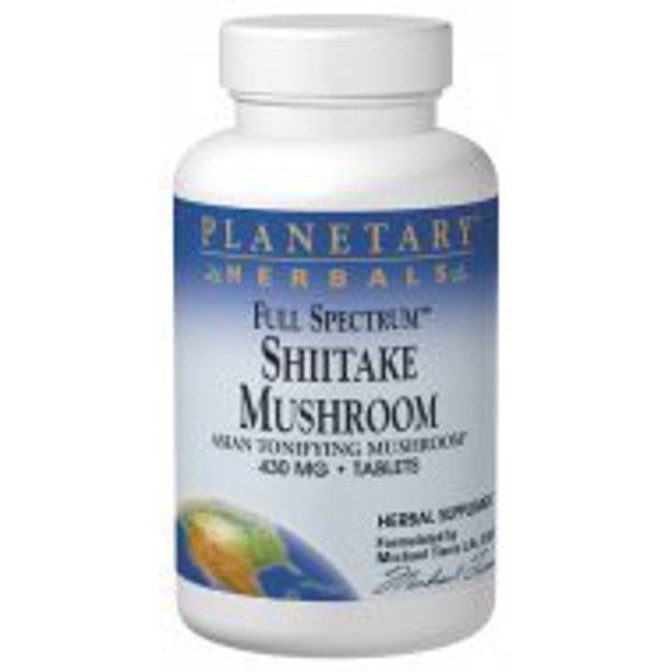 Herbals Full Spectrum Shiitake Mushroom Tablets, 430 mg, 30