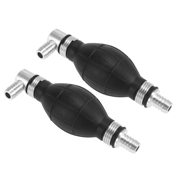 2pcs 12mm 1/2" Black Fuel Transfer Vacuum Fuel Line Hand Primer Bulb Pump Line Hose Hand Primer for Marine Boat Diesel