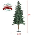 thumbnail image 2 of Gymax 6 FT Pre-Lit Artificial Slim Pencil Christmas Tree Faux-Pine Tree w/ LED lights, 2 of 10