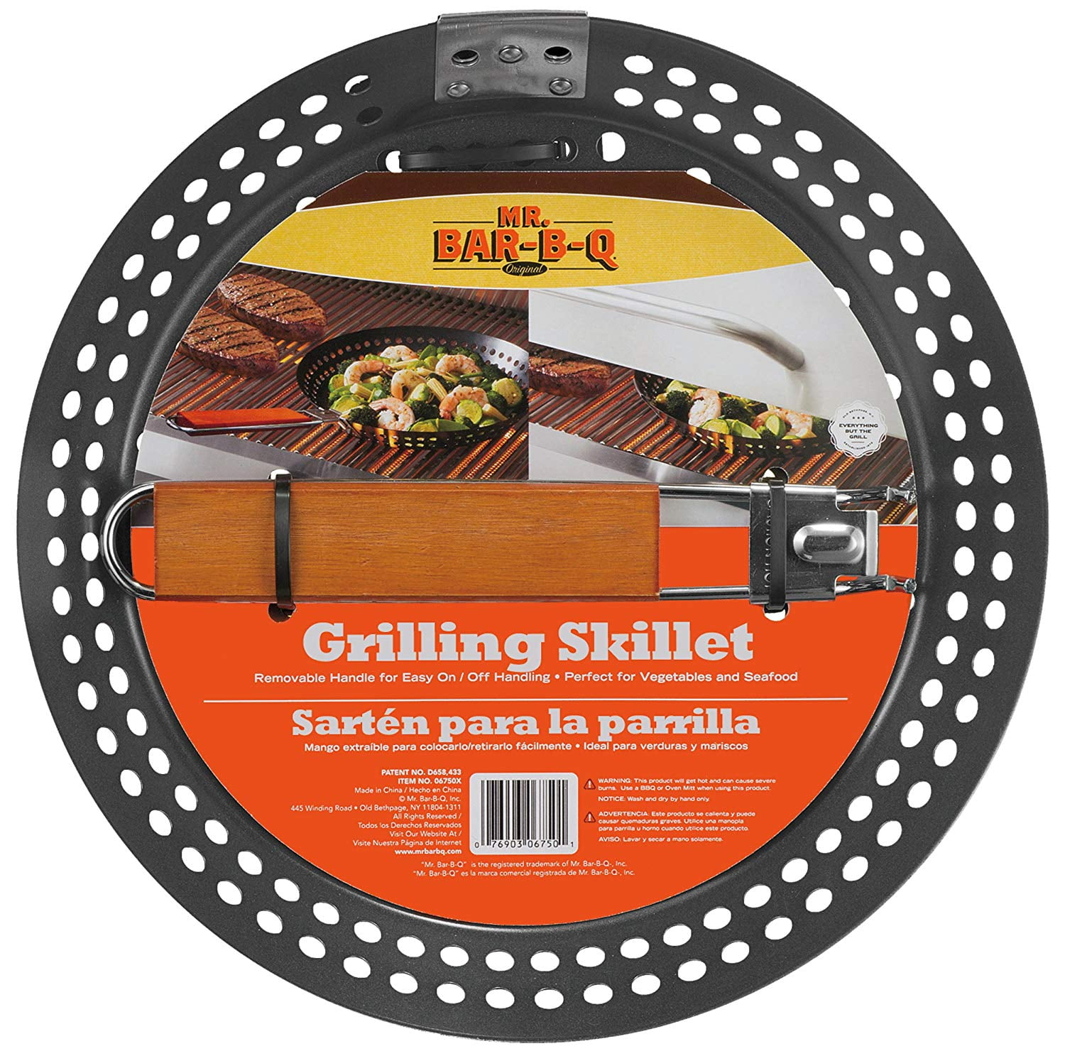 Mr. BarBQ 06750X Non Stick Grilling Skillet with Removable Handle