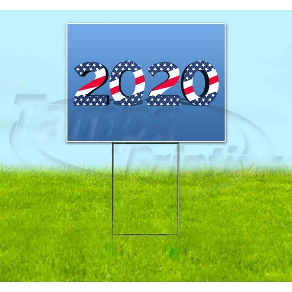 2020 3D (18" x 24") Yard Sign, Includes Metal Step Stake