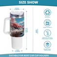 thumbnail image 3 of Iceberg Trees Sea 40 oz Tumbler with Handle Insulated&nbsp;Travel Mug&nbsp;Lid Straw Leak Proof Steel Vacuum Water Bottles Glasses Fits in Car Cup Holder, 3 of 7