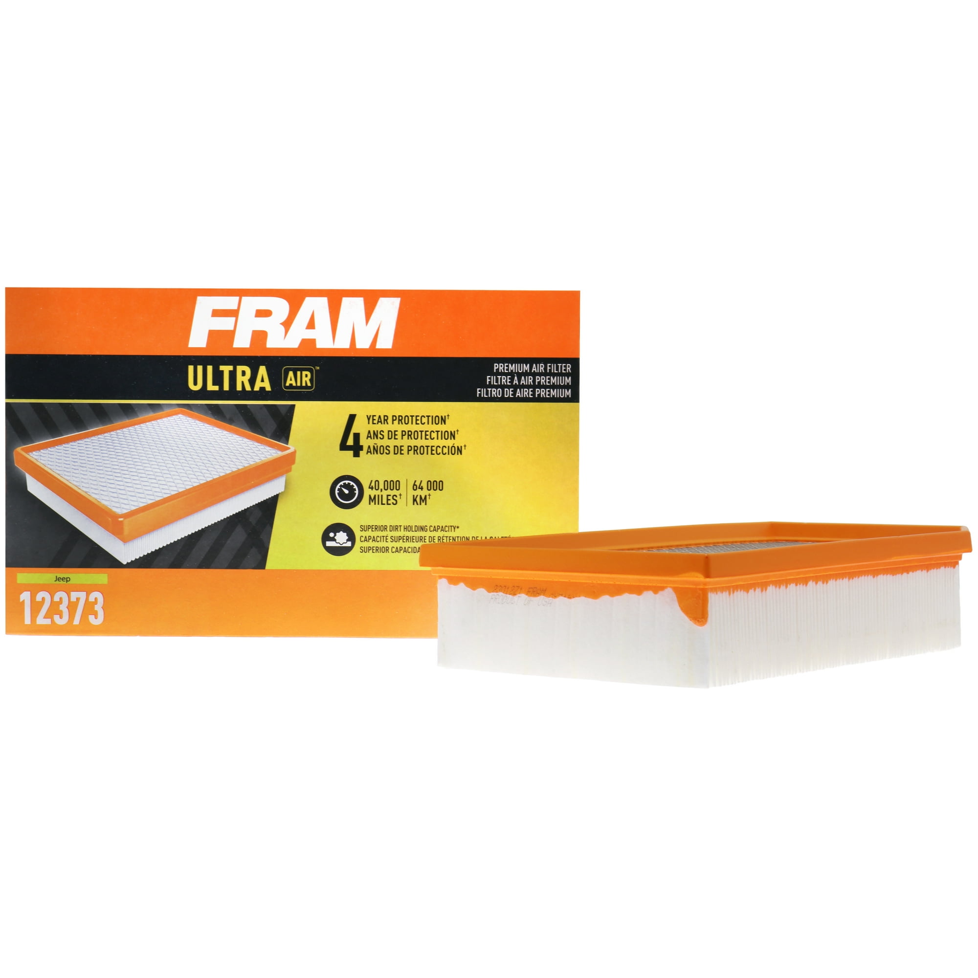 FRAM Ultra Air XGA12373, Premium Engine Air Filter for Select Jeep Vehicles Fits select: 2018-2019,2021 JEEP WRANGLER UNLIMITED